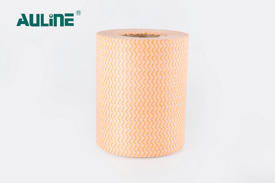 Faoi Sraith Laíon Adhmaid Clóbhuailte de Spunlace Nonwoven Orange